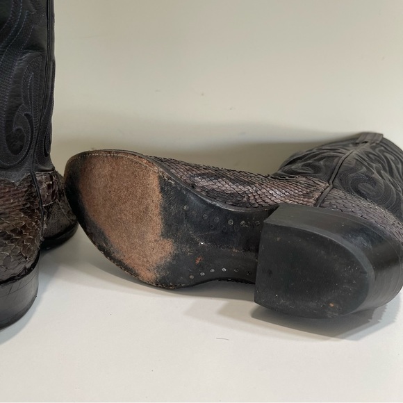 PANHANDLE SLIM WOMEN'S COWGIRL BOOT EXOTIC PYTHON R-TOE Western Yellowstone - Picture 13 of 15